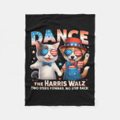 Dans de Harris Wheimer Grappige Kat Dames Kamala H Fleece Deken (Voorkant)