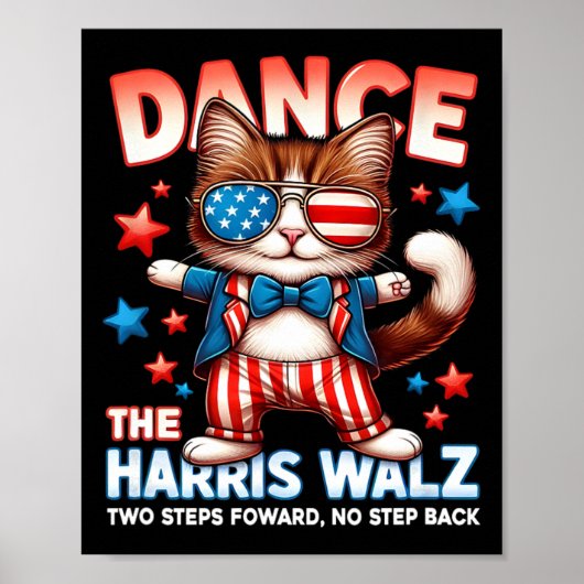 Dans de Harris Wheimer Grappige Kat Dames Kamala H Poster (Voorkant)