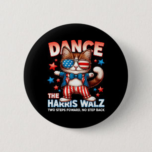 Dans de Harris Wheimer Grappige Kat Dames Kamala H Ronde Button 5,7 Cm