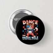 Dans de Harris Wheimer Grappige Kat Dames Kamala H Ronde Button 5,7 Cm (Voorkant /achterkant)