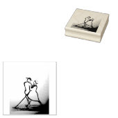 Dans de nacht weg rubberstempel (Gestempeld)