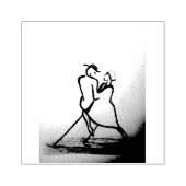 Dans de nacht weg rubberstempel (Afrduk)