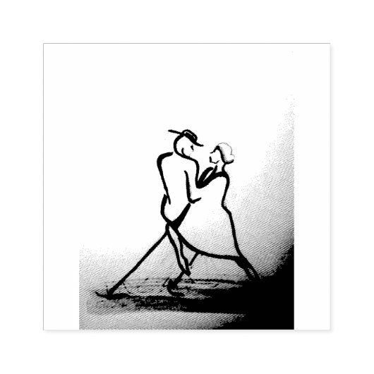 Dans de nacht weg rubberstempel (Afrduk)