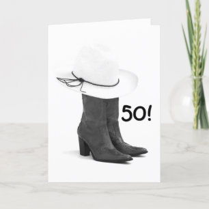 Dans de nacht weg voor je "50e" verjaardag kaart