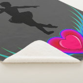 Dans deken met ballerina en roze harten. (3/4)