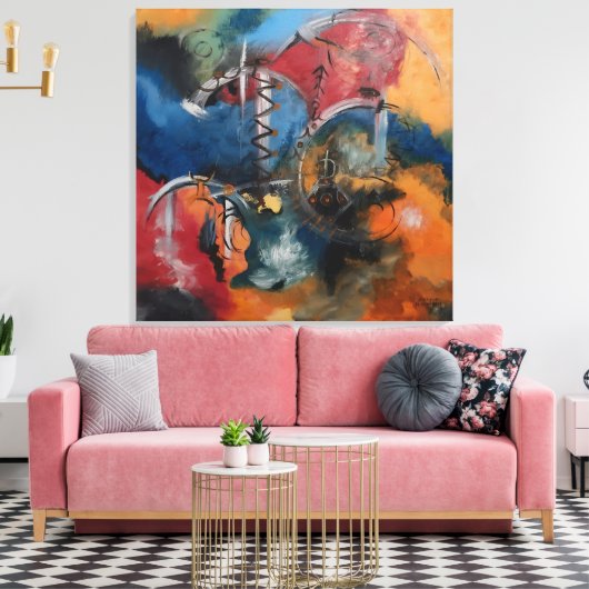 Dans der Elementen Canvas Afdruk (Insitu (Woonkamer))