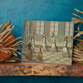 Dans die in de mode is met de Griekse vrouwen van Fotoplaat (Zijkant)