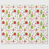 Dans dit kerstpapier cadeaupapier (Vlak)