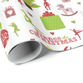 Dans dit kerstpapier cadeaupapier (Rol Hoek)