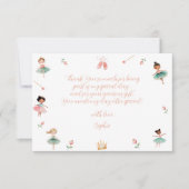 Dans & draai meisje verjaardagsfeest bedankkaart (Voorkant)