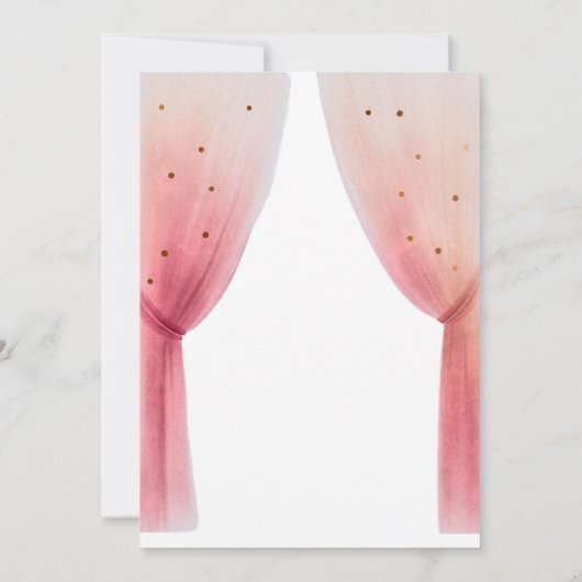 Dans & draai meisje verjaardagsfeest kaart (Achterkant)