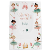 Dans & draai meisje verjaardagsfeest medium cadeauzakje (Achterkant)