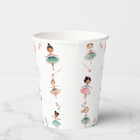 Dans & draai meisje verjaardagsfeest papieren bekers (Rechts)