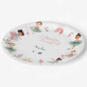 Dans & draai meisje verjaardagsfeest papieren bordje (Gekanteld)