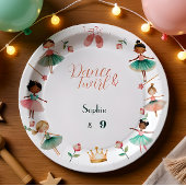 Dans & draai meisje verjaardagsfeest papieren bordje