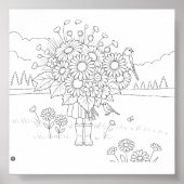 Dans. Droom. Dwaal. Bloom. kleurend Poster (Voorkant)