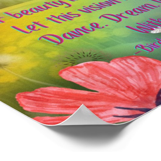 Dans. Droom. Dwaal. Bloom. Poster (Hoek)