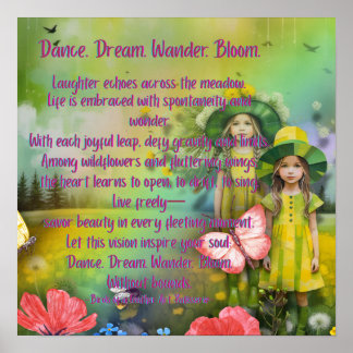Dans. Droom. Dwaal. Bloom. Poster