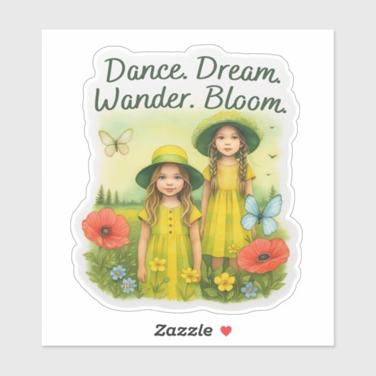 Dans. Droom. Dwaal. Bloom. Sticker (Vel)