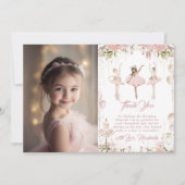 Dans en draai ballerina magische foto Dank u Kaart (Voorkant)