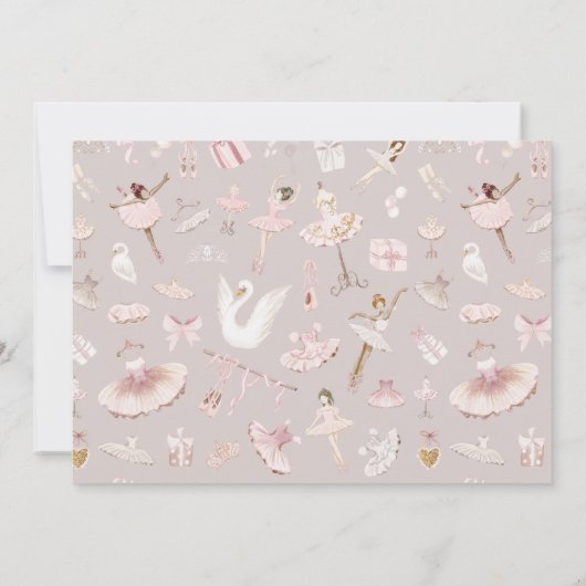 Dans en draai ballerina magische foto Dank u Kaart (Achterkant)