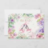 Dans en draai ballerina verjaardag bedankkaart (Achterkant)