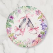 Dans en draai ballerina verjaardag dank u bedankjes labels (Achterkant)