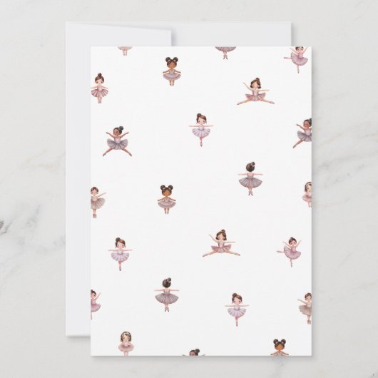 Dans en draai ballerina verjaardag kaart (Achterkant)