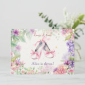 Dans en draai ballerina verjaardag kaart (Staand voorkant)