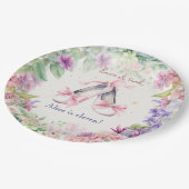 Dans en draai ballerina verjaardag papieren bordje (Gekanteld)