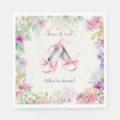 Dans en draai ballerina verjaardag servet (Voorkant)