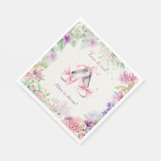 Dans en draai ballerina verjaardag servet (Hoek)