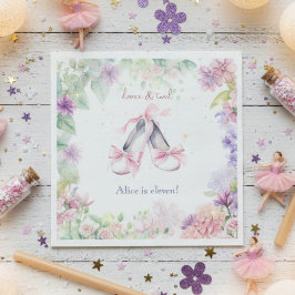 Dans en draai ballerina verjaardag servet