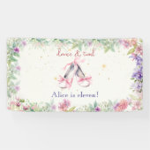 Dans en draai ballerina verjaardag spandoek (Horizontaal)