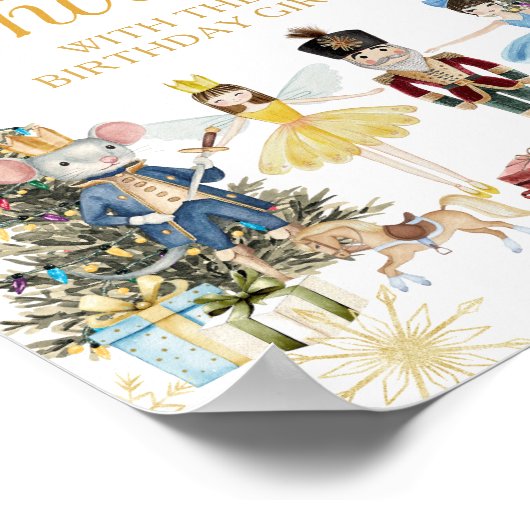 Dans en draai met het verjaardagsmeisje Notenkrake Poster (Hoek)