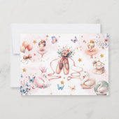 Dans en draai, schattige ballerina ballet kind ver bedankkaart (Achterkant)
