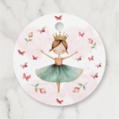 Dans en draai schattige ballerina ballet kind verj bedankjes labels (Achterkant)