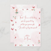 Dans en draai schattige ballerina ballet kind verj bedankkaart (Voorkant / Achterkant)