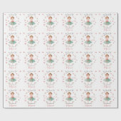 Dans en draai schattige ballerina ballet kind verj cadeaupapier (Vlak)