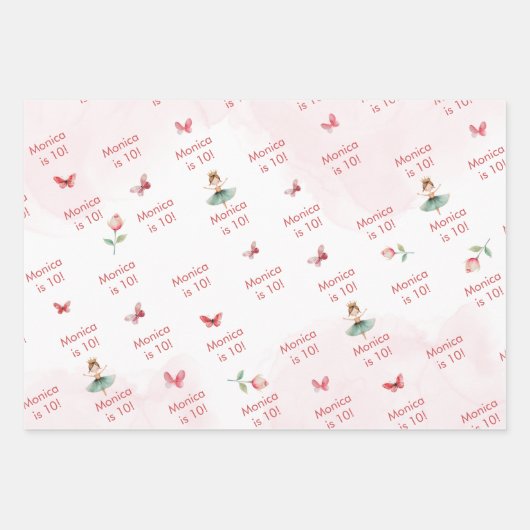 Dans en draai schattige ballerina ballet kind verj inpakpapier vel (Voorkant 3)