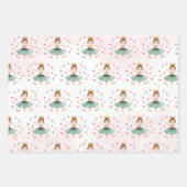 Dans en draai schattige ballerina ballet kind verj inpakpapier vel (Voorkant 2)