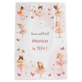 Dans en draai schattige ballerina ballet kind verj medium cadeauzakje (Achterkant)