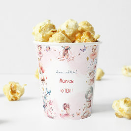 Dans en draai schattige ballerina ballet kind verj papieren bekers