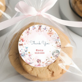 Dans en draai schattige ballerina ballet kind verj ronde sticker