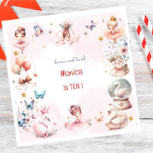 Dans en draai schattige ballerina ballet kind verj