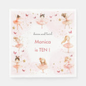 Dans en draai schattige ballerina ballet kind verj servet (Voorkant)