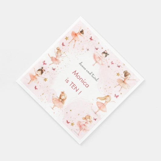 Dans en draai schattige ballerina ballet kind verj servet (Hoek)