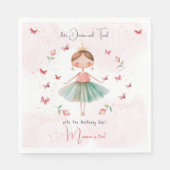 Dans en draai schattige ballerina ballet kind verj servet (Voorkant)