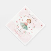 Dans en draai schattige ballerina ballet kind verj servet (Hoek)