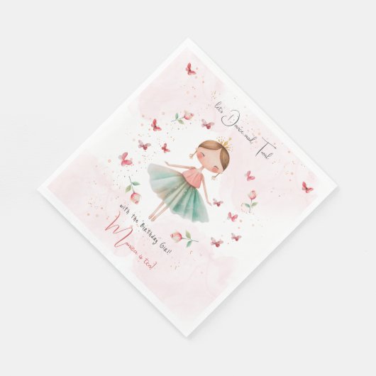 Dans en draai schattige ballerina ballet kind verj servet (Hoek)